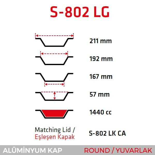 Alüminyum Kap S-802 LG
