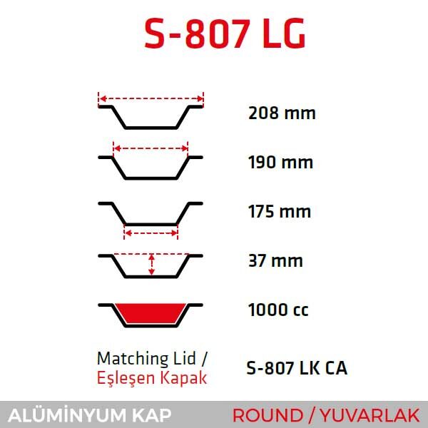 Alüminyum Kap S-807-LG