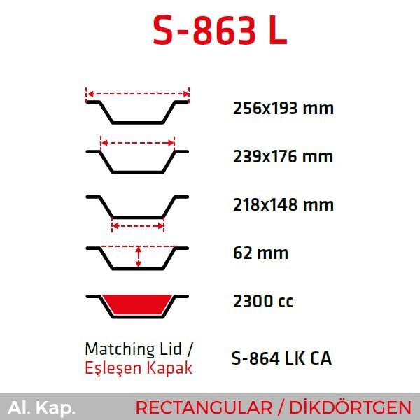 Alüminyum Kap S-863-L